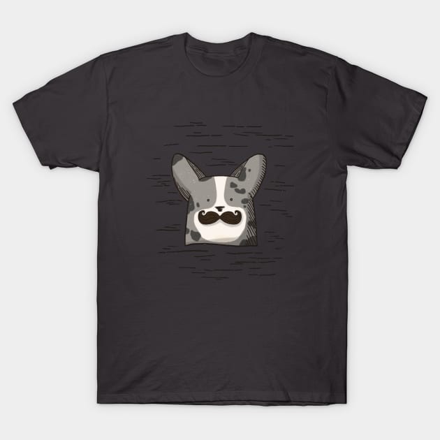 Movember - Cardigan Welsh Corgi Edition T-Shirt by CorinnaSchlachter